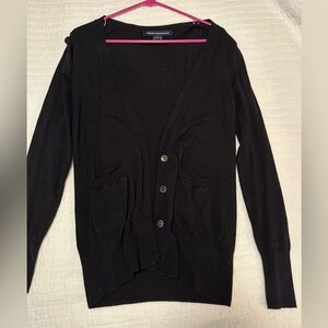 French Connection Black Button-Up Cardigan